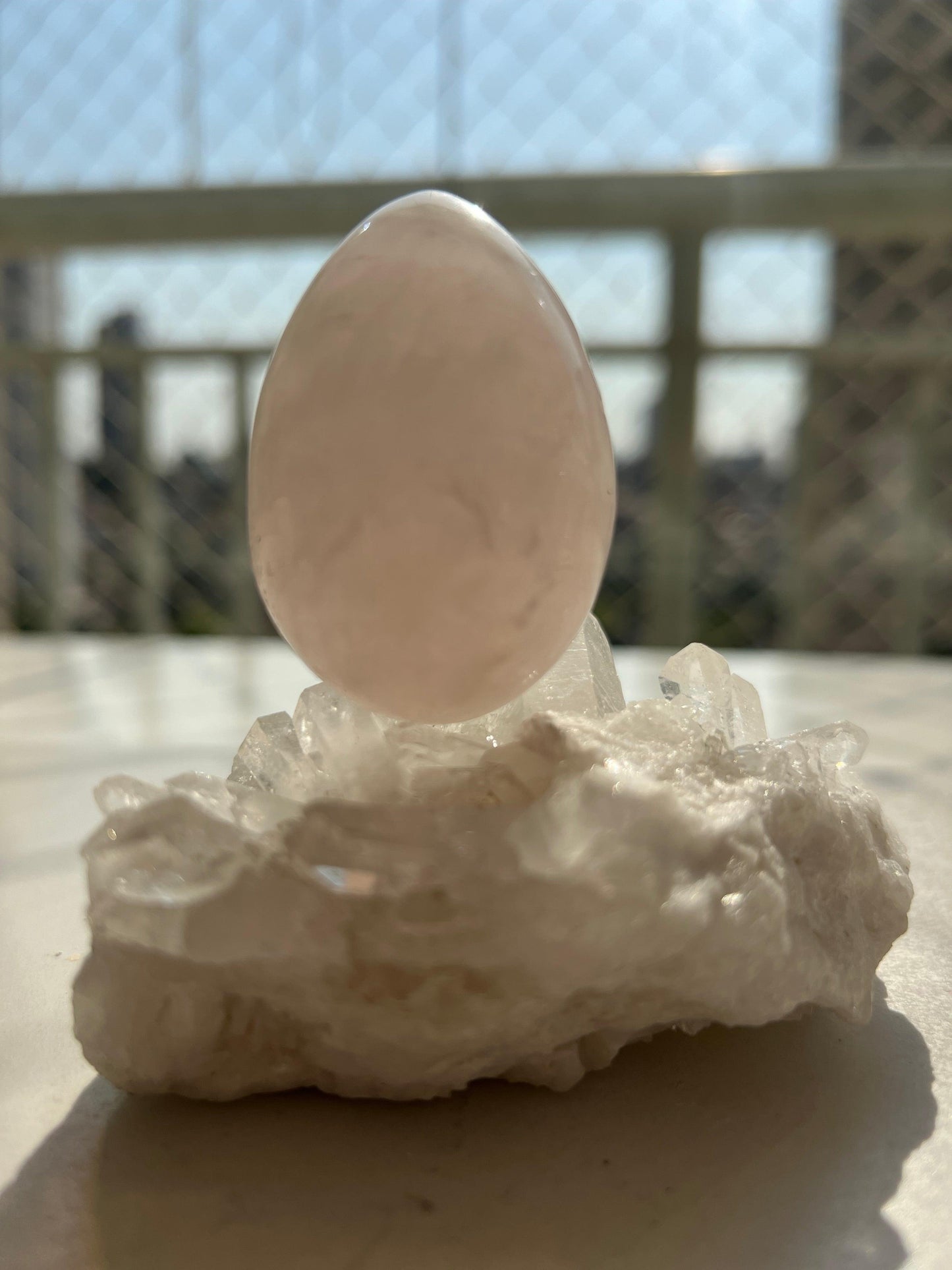 Egg Quartzo Rosa